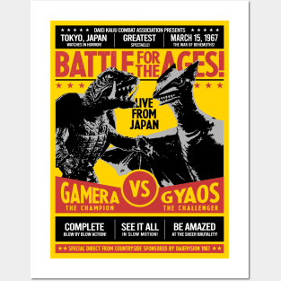 GAMERA vs. GYAOS FIGHT POSTER Posters and Art